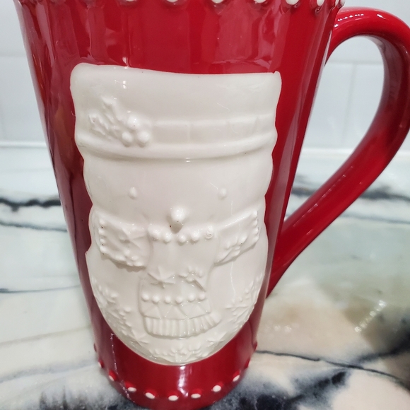 Hallmark Holiday Christmas Snowman Mugs Set of 2 Red and White - Picture 9 of 11